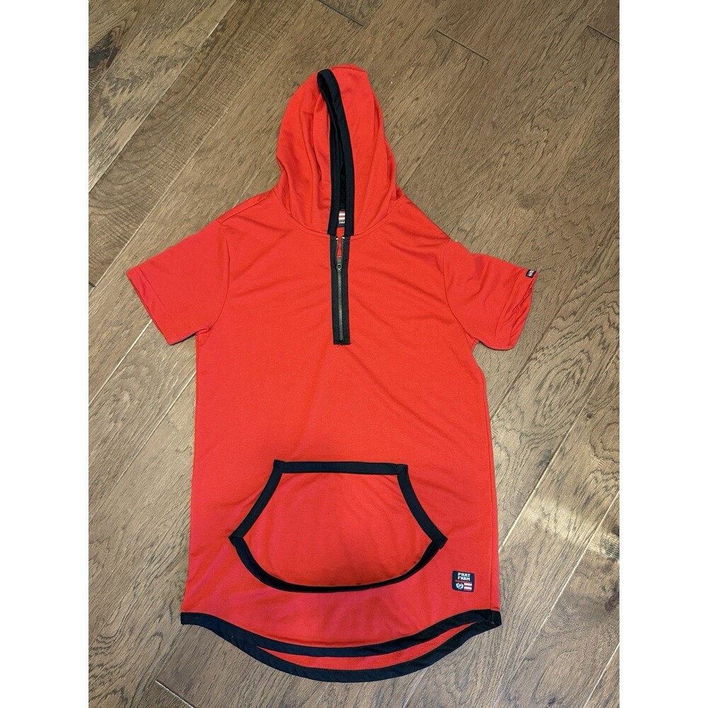 Phat Farm Women’s 1/4 Zip Hoodie Dress/ Hooded Swimsuit Cover Up Red & Blue